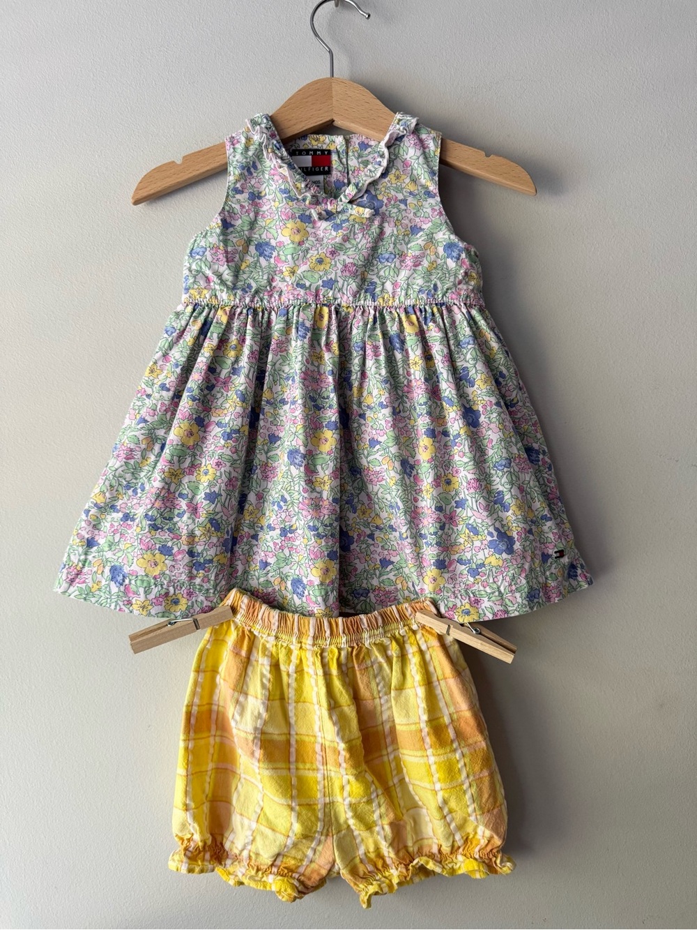 Vintage Tommy Hilfiger Floral Dress and Plaid Bloomers
